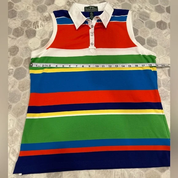 Women’s vintage LRL Lauren Active Ralph Lauren striped tank - Picture 4 of 8